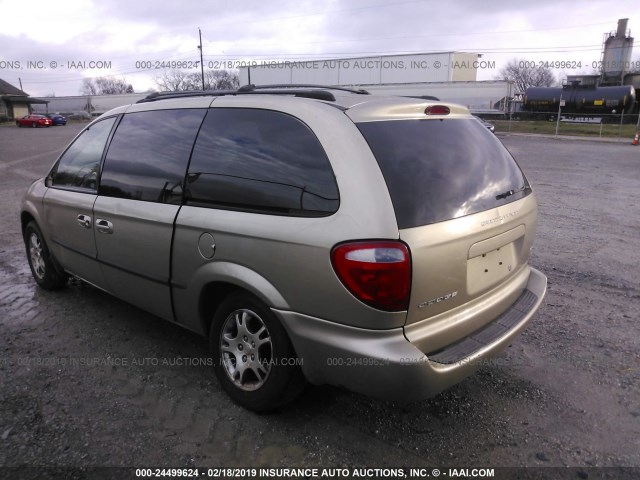 2B4GP74L52R636281 - 2002 DODGE GRAND CARAVAN EX GOLD photo 3