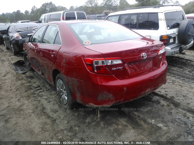 4T4BF1FKXER431002 - 2014 TOYOTA CAMRY L/SE/LE/XLE 红色 照片 3