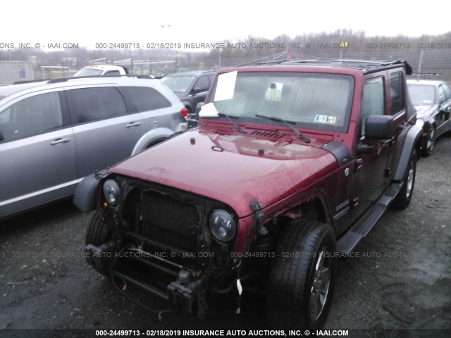 1C4BJWDG2CL112947 - 2012 JEEP WRANGLER UNLIMITE SPORT RED photo 2