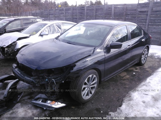 1HGCR2E55EA099596 - 2014 HONDA ACCORD SPORT BLACK photo 2