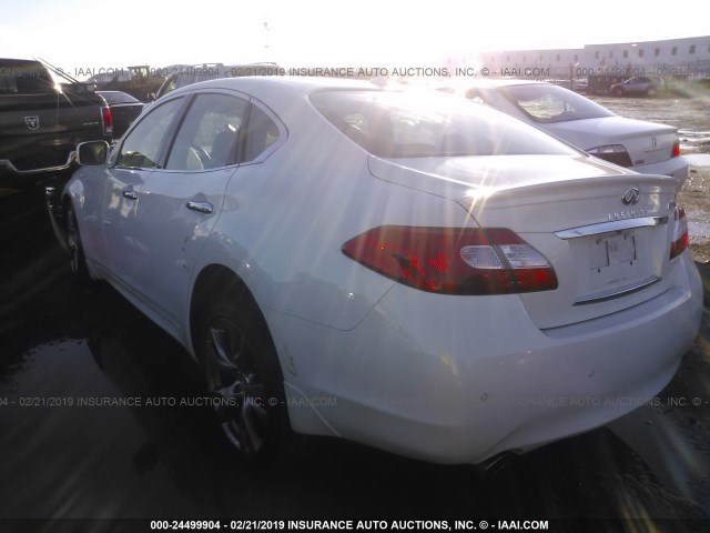 JN1BY1AR3DM600341 - 2013 INFINITI M37 X WHITE photo 3