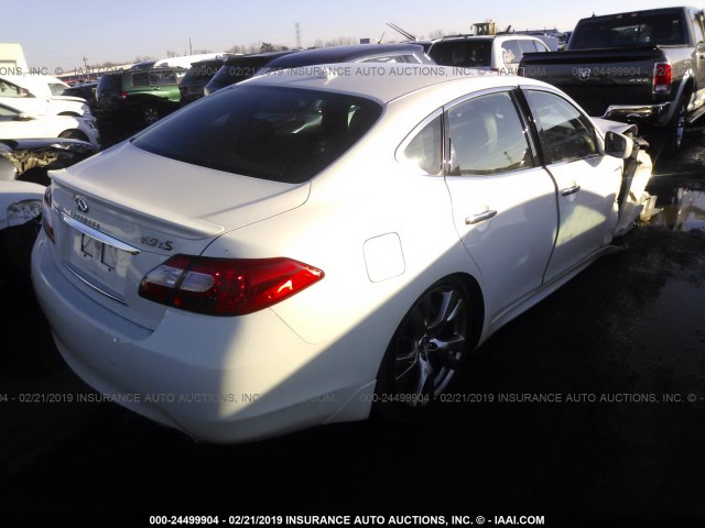 JN1BY1AR3DM600341 - 2013 INFINITI M37 X WHITE photo 4