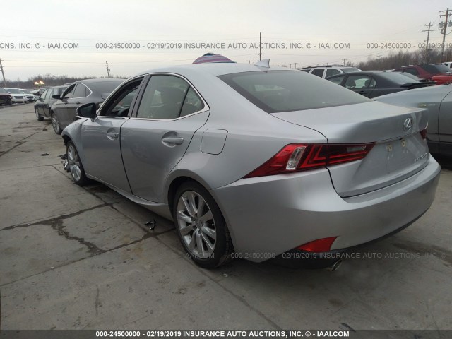 JTHCF1D29F5025504 - 2015 LEXUS IS 250 SILVER photo 3