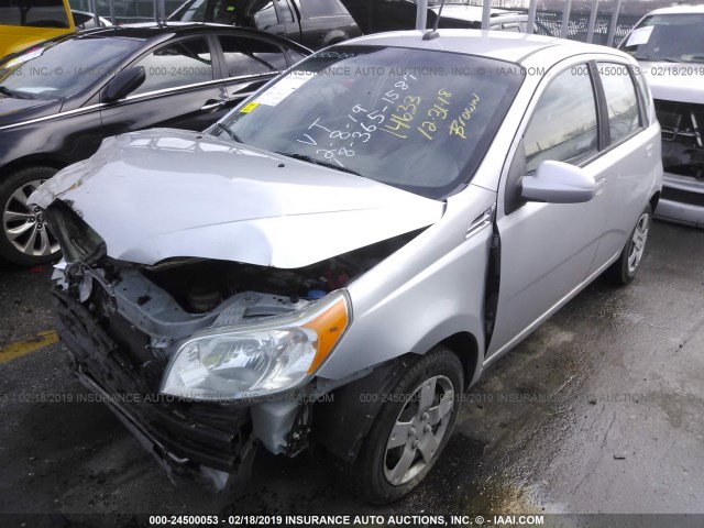KL1TD6DE7AB113788 - 2010 CHEVROLET AVEO LS/LT ვერცხლისფერი ფოტო 2