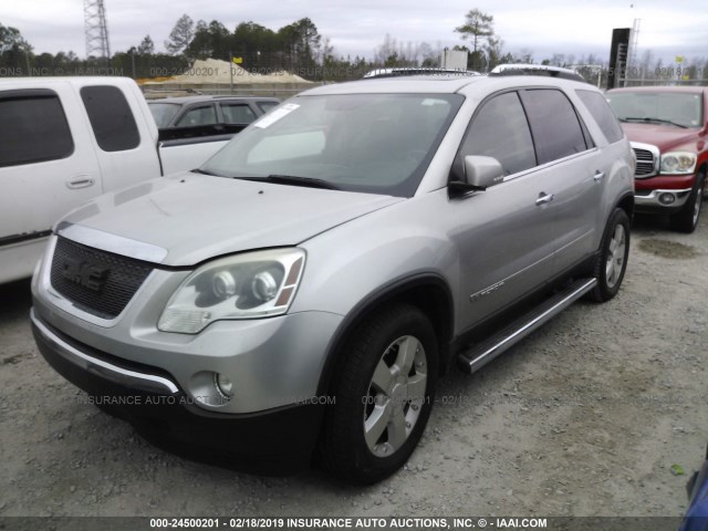 1GKER33768J156401 - 2008 GMC ACADIA SLT-2 SILVER photo 2