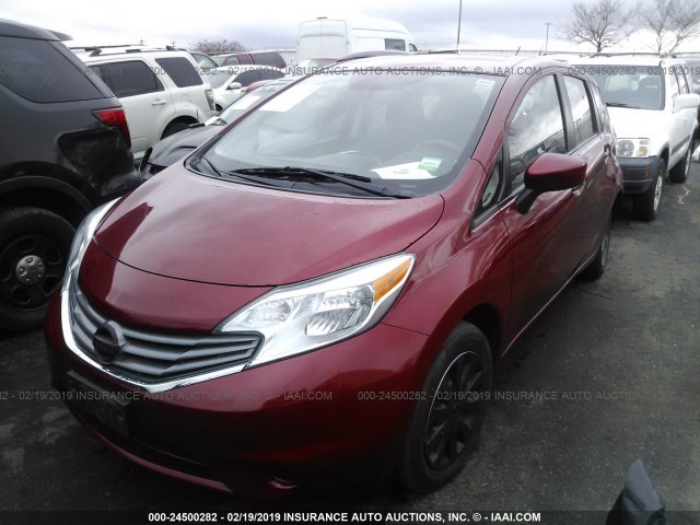 3N1CE2CP2FL412776 - 2015 NISSAN VERSA NOTE S/S PLUS/SV/SL/SR RED photo 2