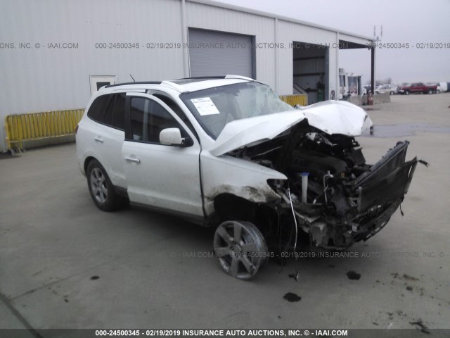 5NMSH13E38H146161 - 2008 HYUNDAI SANTA FE SE/LIMITED WHITE photo 1