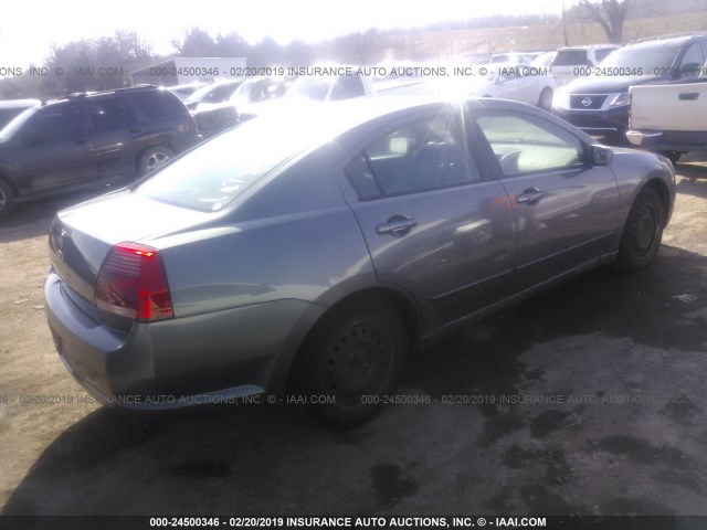 4A3AB36F56E020510 - 2006 MITSUBISHI GALANT ES MEDIUM/LS MEDIUM GRAY photo 4