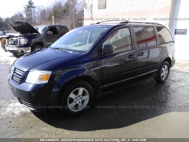 2D4RN4DE0AR138864 - 2010 DODGE GRAND CARAVAN SE BLUE photo 2