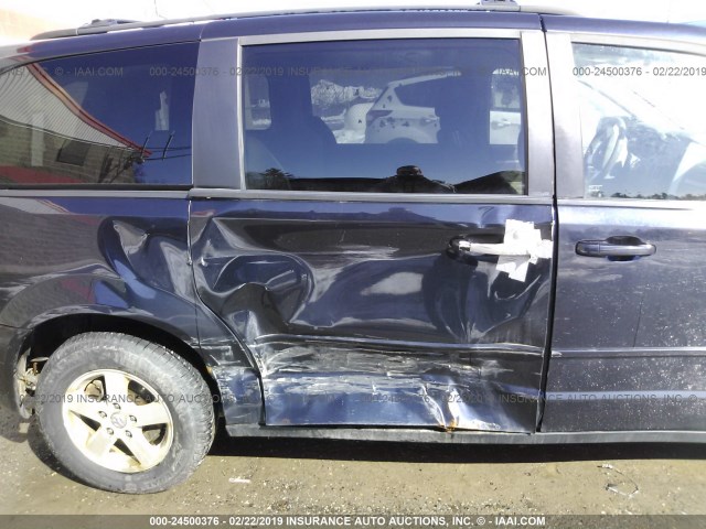 2D4RN4DE0AR138864 - 2010 DODGE GRAND CARAVAN SE BLUE photo 6