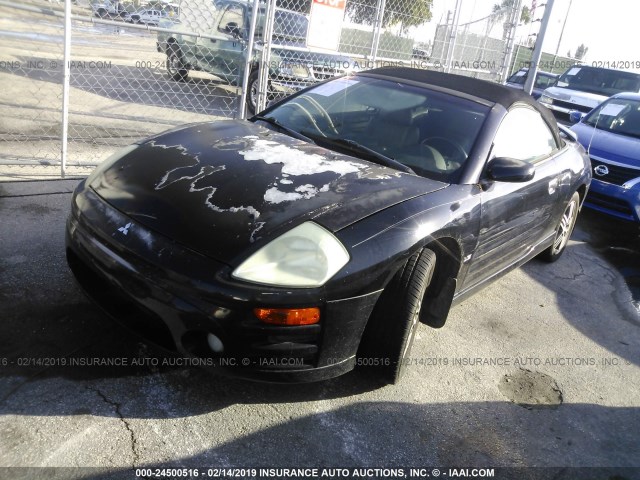 4A3AE75H03E019584 - 2003 MITSUBISHI ECLIPSE SPYDER GTS BLACK photo 2