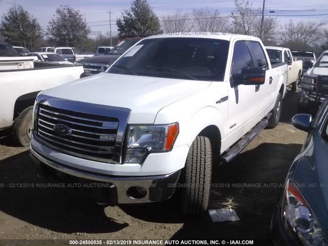 1FTFW1ET4DKD41879 - 2013 FORD F150 WHITE photo 2