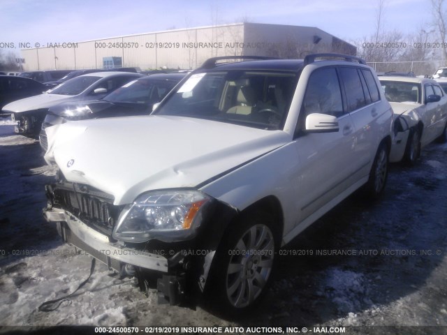 WDCGG8HB6BF680348 - 2011 MERCEDES-BENZ GLK 350 4MATIC WHITE photo 2