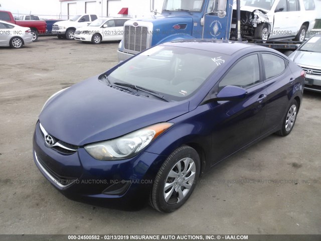 5NPDH4AE8BH048881 - 2011 HYUNDAI ELANTRA GLS/LIMITED BLUE photo 2