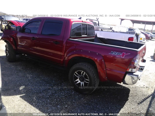5TFJU4GN7EX051821 - 2014 TOYOTA TACOMA DOUBLE CAB PRERUNNER RED photo 3