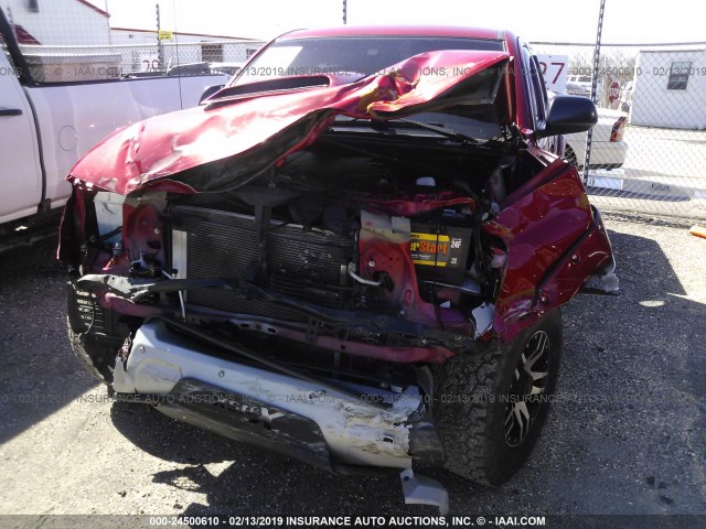 5TFJU4GN7EX051821 - 2014 TOYOTA TACOMA DOUBLE CAB PRERUNNER RED photo 6