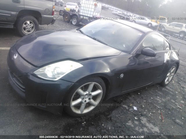 JN1BZ34D58M701296 - 2008 NISSAN 350Z COUPE BLACK photo 2