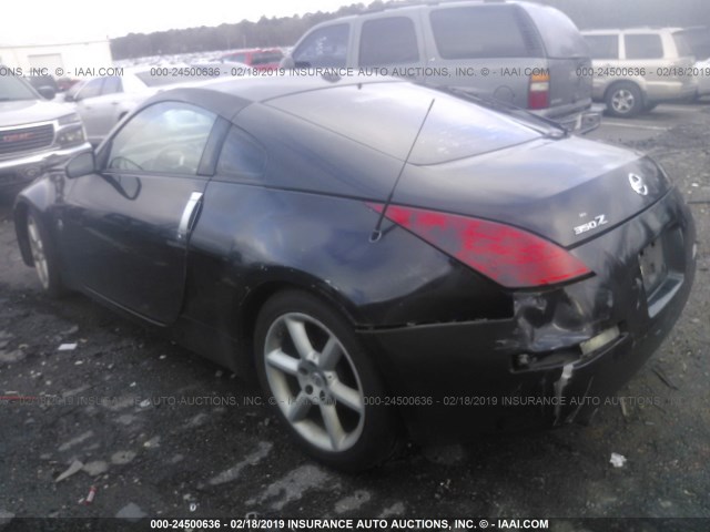 JN1BZ34D58M701296 - 2008 NISSAN 350Z COUPE BLACK photo 3