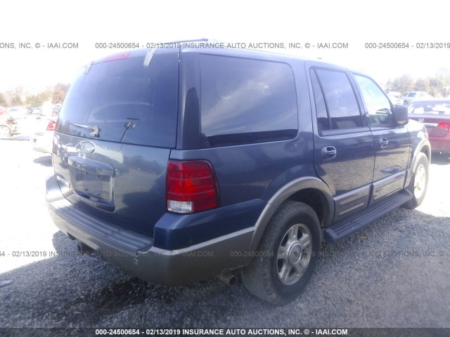 1FMFU18L13LA32389 - 2003 FORD EXPEDITION EDDIE BAUER BLUE photo 4