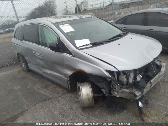 5FNRL5H68BB035863 - 2011 HONDA ODYSSEY EXL SILVER photo 1