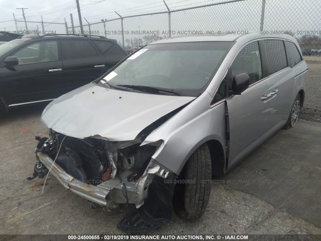 5FNRL5H68BB035863 - 2011 HONDA ODYSSEY EXL SILVER photo 2