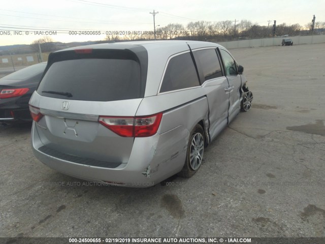 5FNRL5H68BB035863 - 2011 HONDA ODYSSEY EXL SILVER photo 4