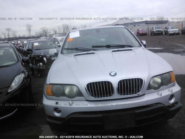 WBAFB33591LH22483 - 2001 BMW X5 4.4I SILVER photo 6