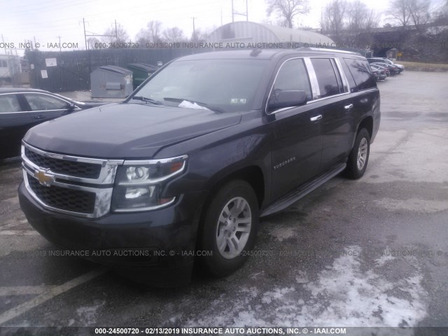 1GNSKJKC7FR565664 - 2015 CHEVROLET SUBURBAN K1500 LT BLACK photo 2