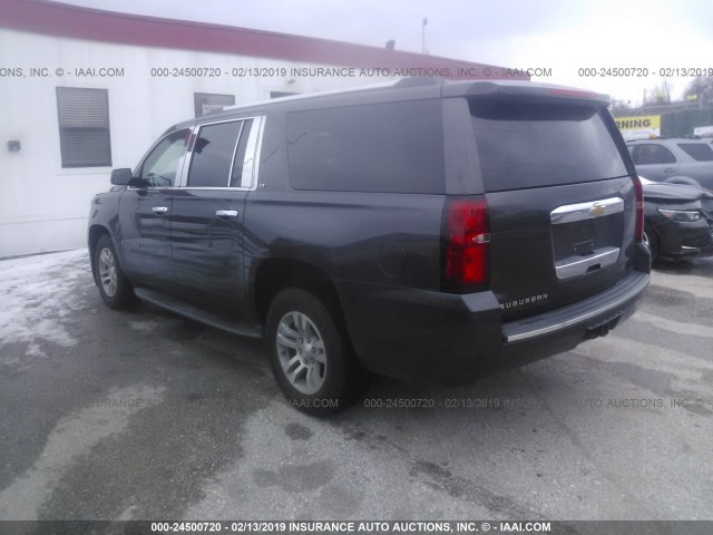 1GNSKJKC7FR565664 - 2015 CHEVROLET SUBURBAN K1500 LT BLACK photo 3