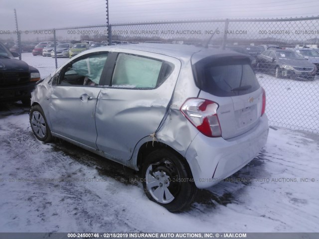 KL8CB6SA7HC783059 - 2017 CHEVROLET SPARK LS SILVER photo 3