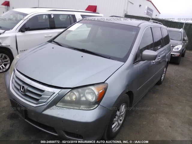 5FNRL38448B043941 - 2008 HONDA ODYSSEY EX Light Blue photo 2