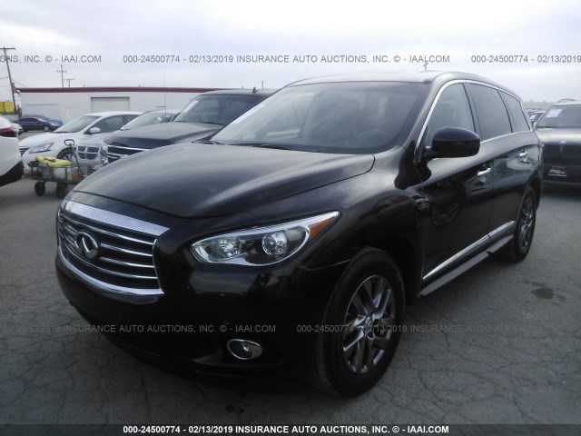 5N1AL0MN0DC309100 - 2013 INFINITI JX35 BLACK photo 2