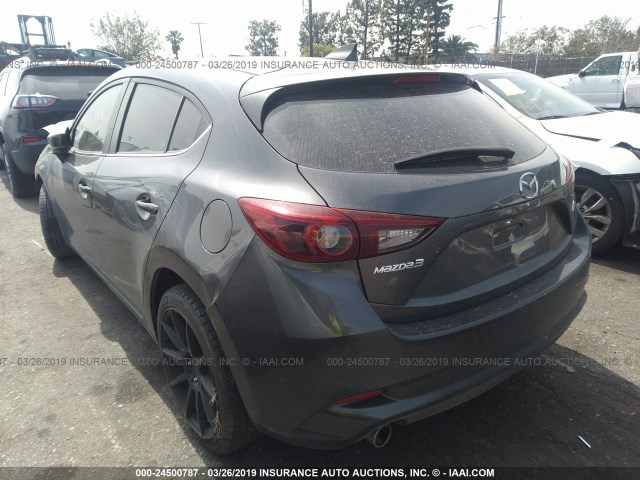 JM1BN1M37H1130318 - 2017 MAZDA 3 GRAND TOURING GRAY photo 3