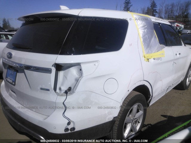 1FM5K8DH0HGB92484 - 2017 FORD EXPLORER XLT WHITE photo 4