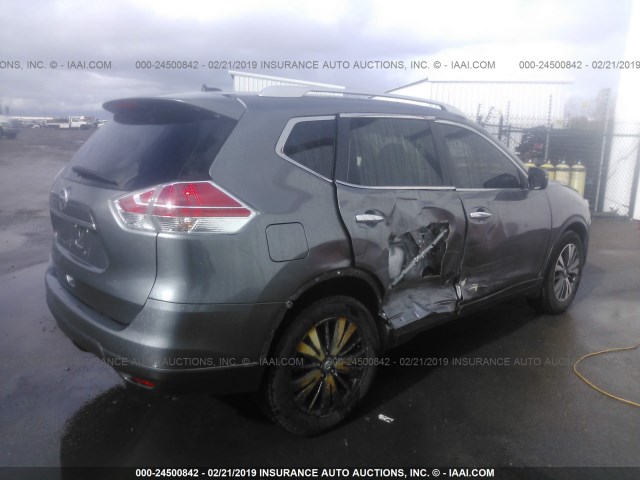 KNMAT2MT6GP595319 - 2016 NISSAN ROGUE GRAY photo 6