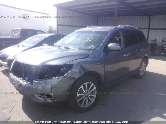 5N1AR2MN7GC661413 - 2016 NISSAN PATHFINDER GRAY photo 2