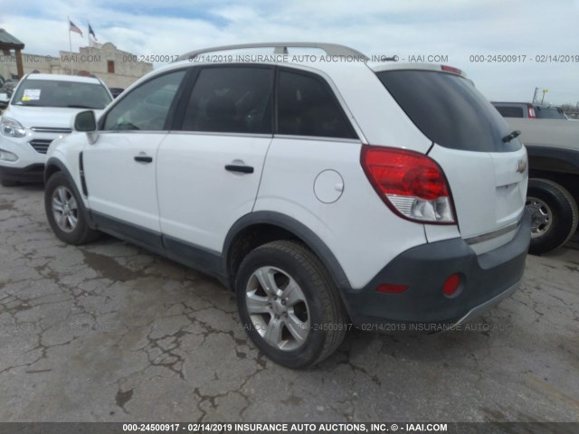 3GNFL2EK6DS513881 - 2013 CHEVROLET CAPTIVA LS WHITE photo 3