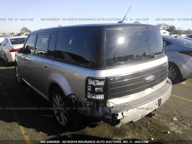 2FMGK5DC6BBD30734 - 2011 FORD FLEX LIMITED SILVER photo 3