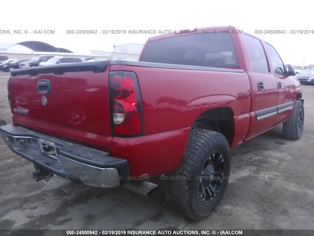 2GCEC13T761127639 - 2006 CHEVROLET SILVERADO C1500 RED photo 4