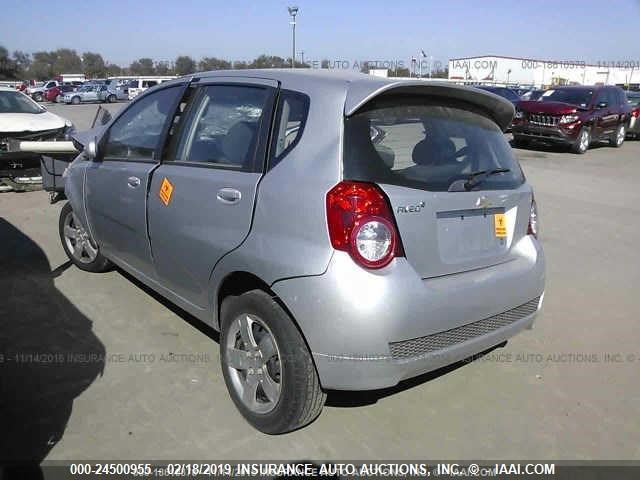 KL1TG6DE7BB174101 - 2011 CHEVROLET AVEO LT SILVER photo 3