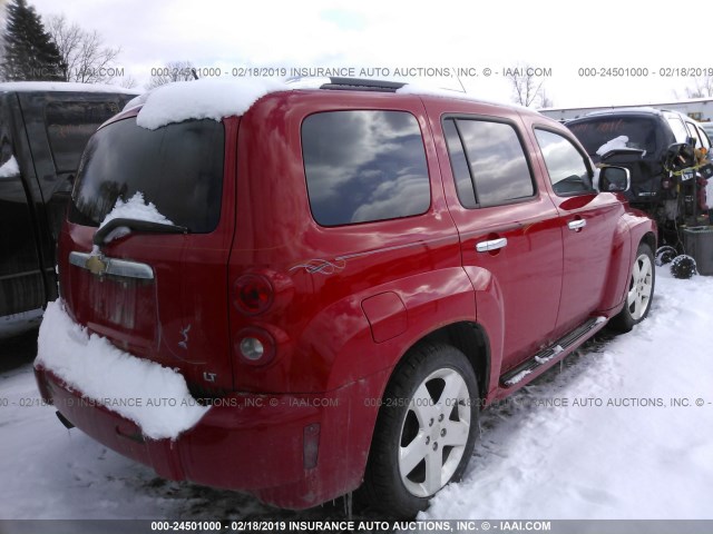 3GNDA53P18S632151 - 2008 CHEVROLET HHR LT RED photo 4