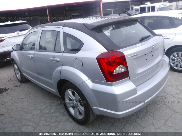 1B3CB3HA3BD192579 - 2011 DODGE CALIBER MAINSTREET SILVER photo 3