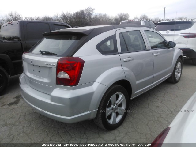 1B3CB3HA3BD192579 - 2011 DODGE CALIBER MAINSTREET SILVER photo 4