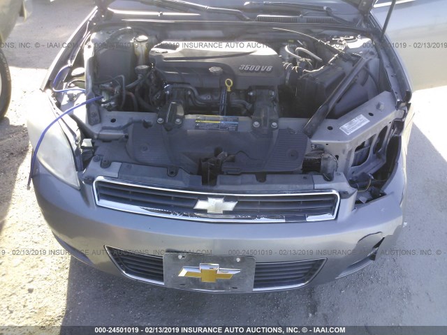 2G1WT58K189136846 - 2008 CHEVROLET IMPALA LT GRAY photo 10