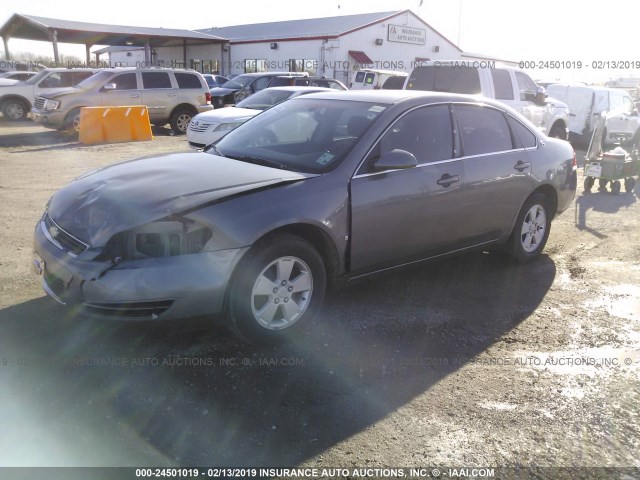 2G1WT58K189136846 - 2008 CHEVROLET IMPALA LT GRAY photo 2