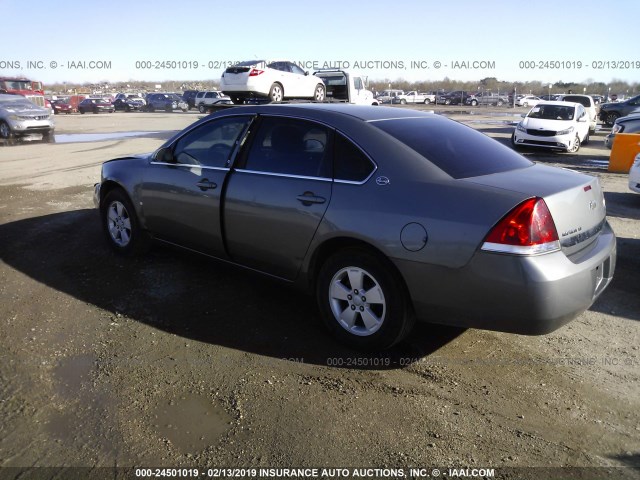 2G1WT58K189136846 - 2008 CHEVROLET IMPALA LT GRAY photo 3