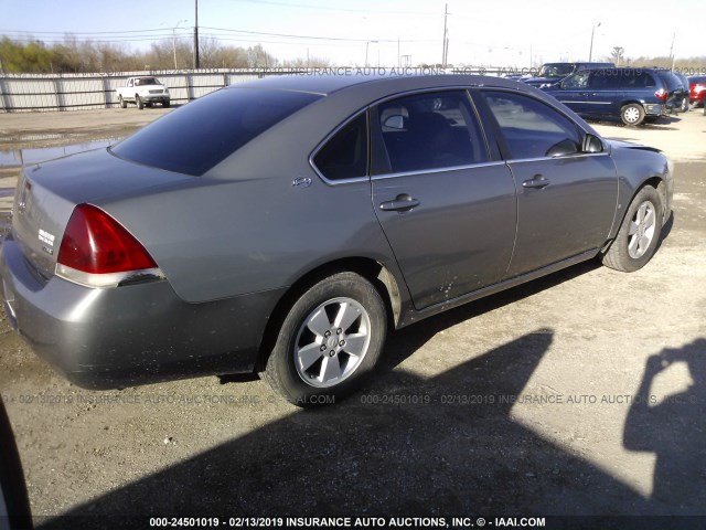 2G1WT58K189136846 - 2008 CHEVROLET IMPALA LT GRAY photo 4