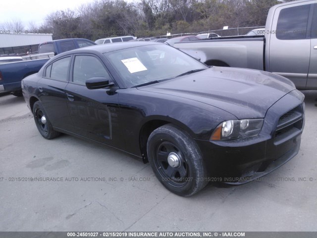 2C3CDXAG8DH535590 - 2013 DODGE CHARGER POLICE BLACK photo 1