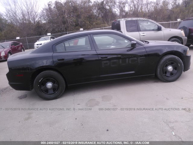 2C3CDXAG8DH535590 - 2013 DODGE CHARGER POLICE BLACK photo 6