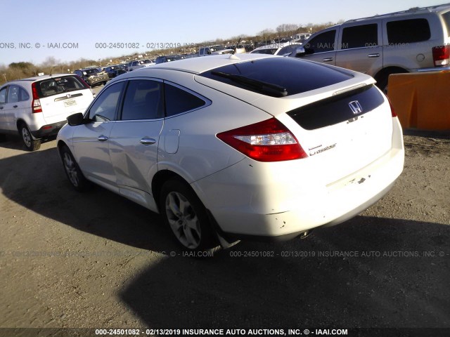 5J6TF1H50BL001307 - 2011 HONDA ACCORD CROSSTOUR EXL WHITE photo 3